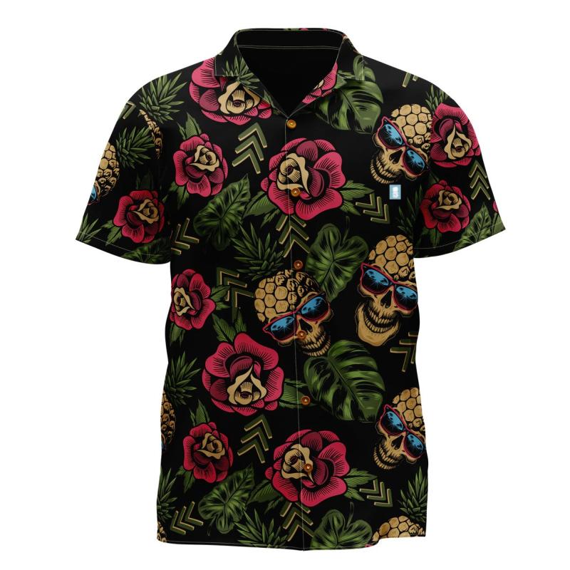 21_pineapples_skull_chevron_button_up