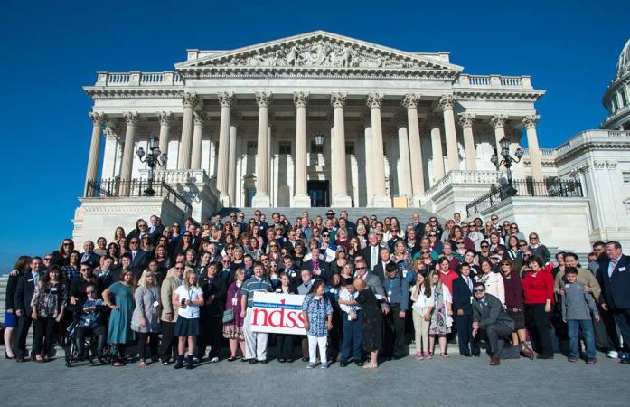 group with NDSS banner on steps of Capitol